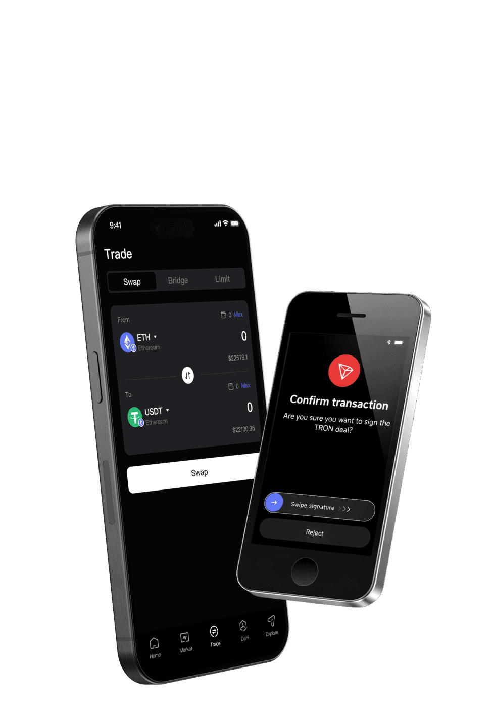 App → Confirmar → Firma de hardware → Transmisión