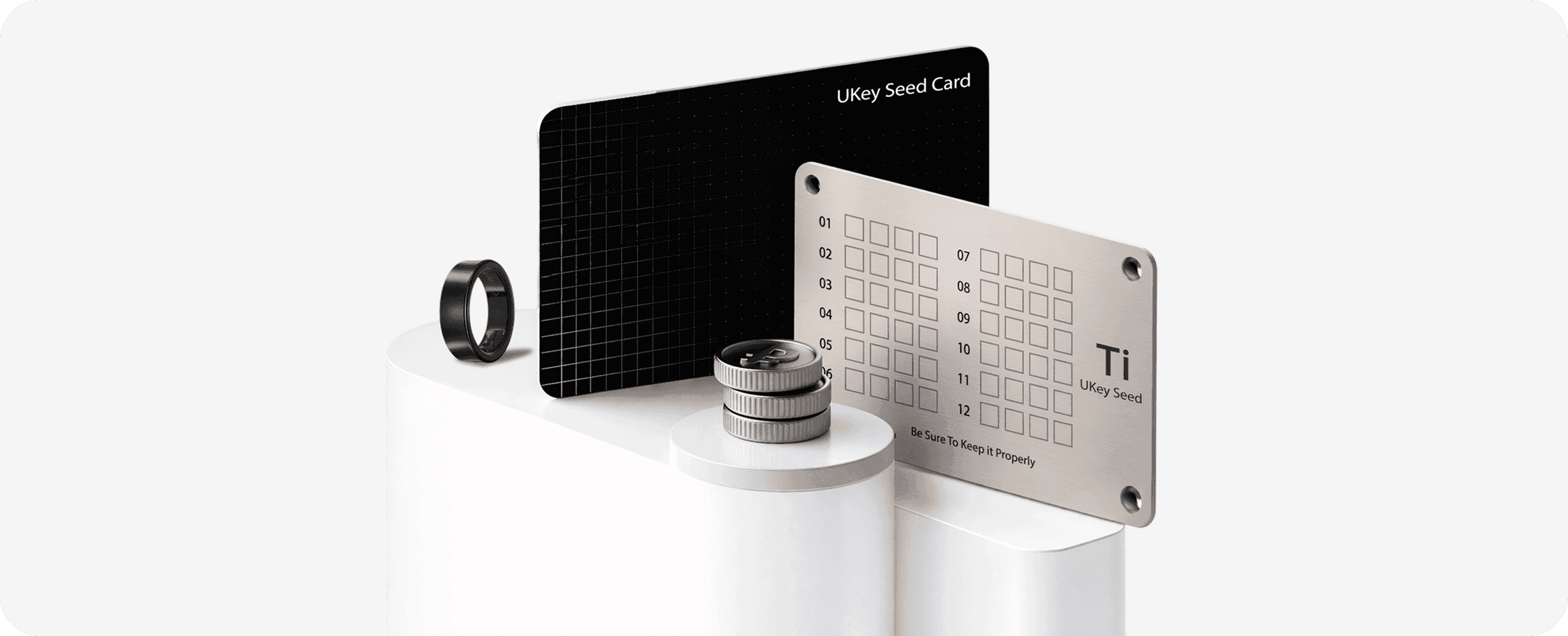 UKey Seed Ti titanium seed phrase backup card